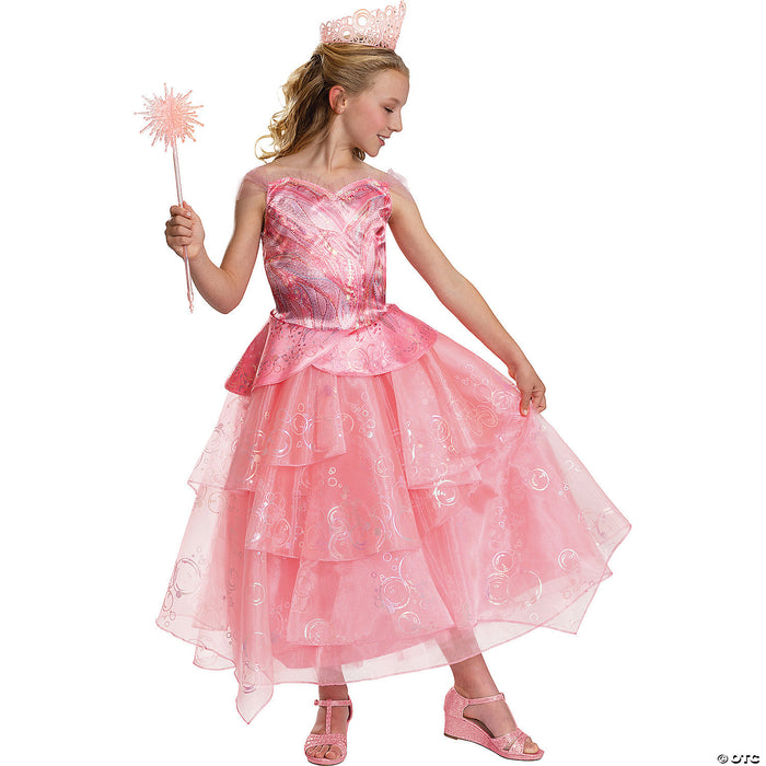 Child Deluxe Wicked Glinda the Good Witch Pink Dress Costume