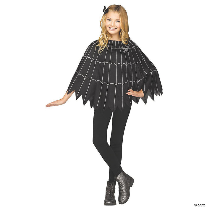 Girl’s Spiderweb Poncho Costume