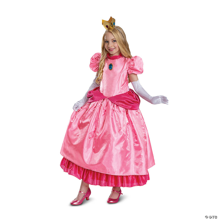 Child Elevated Super Mario Bros Princess Peach Costume
