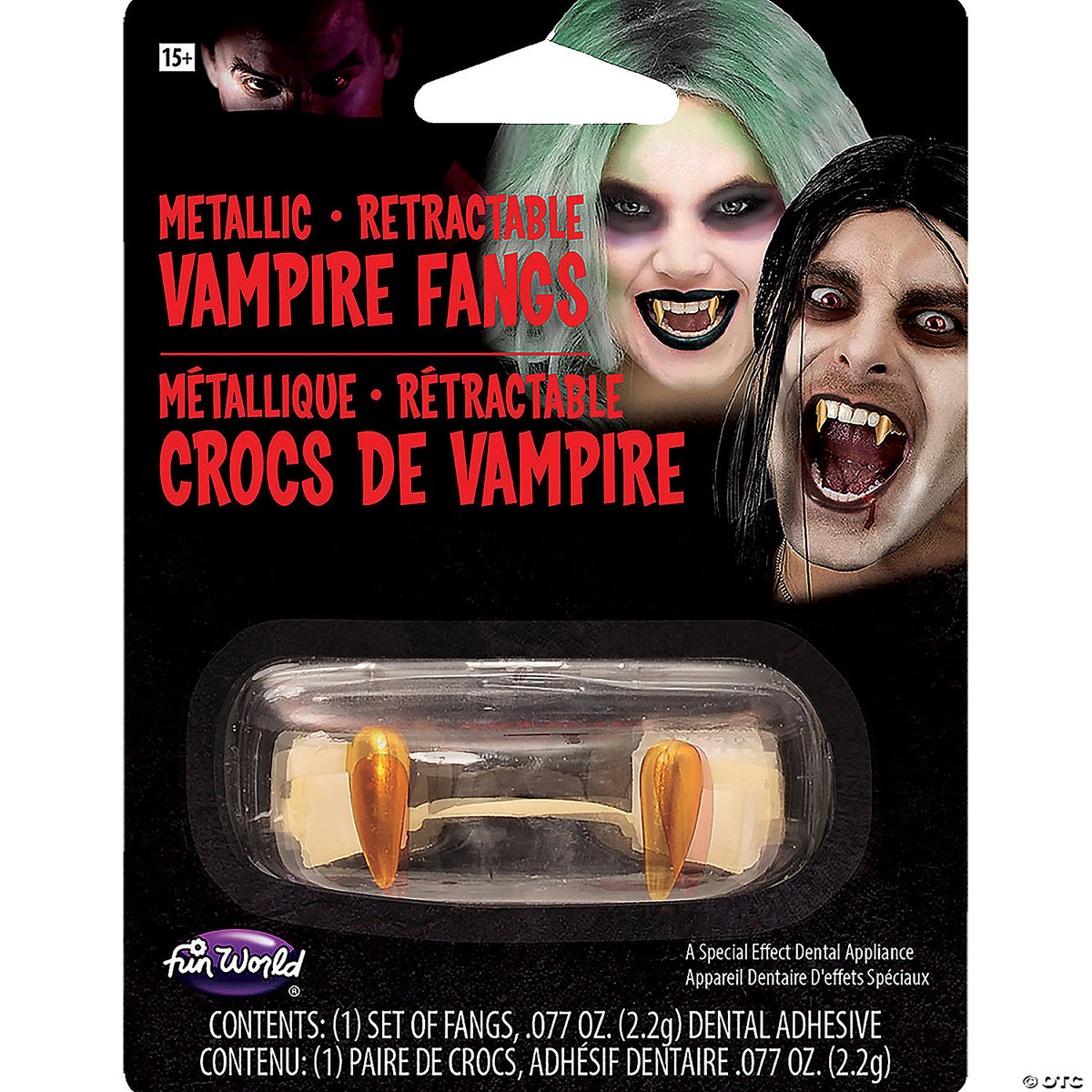Metallic Retractable Fangs — Cosplay Supplies Inc