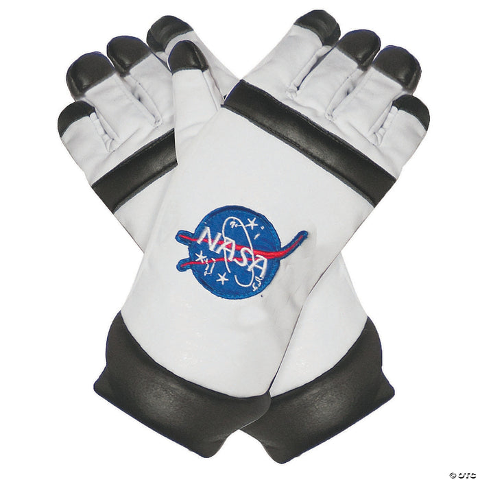 Kid's White Astronaut Gloves