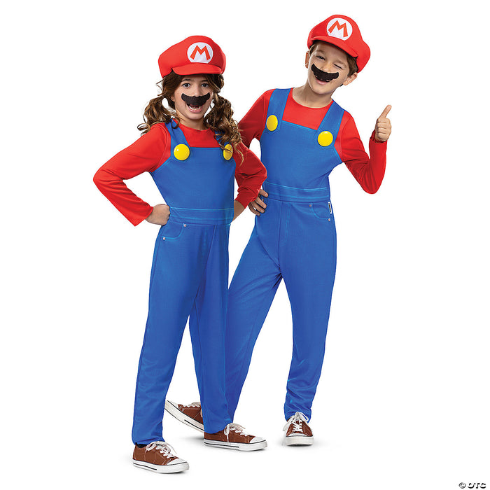 Kids Classic Elevated Super Mario Bros Mario Costume