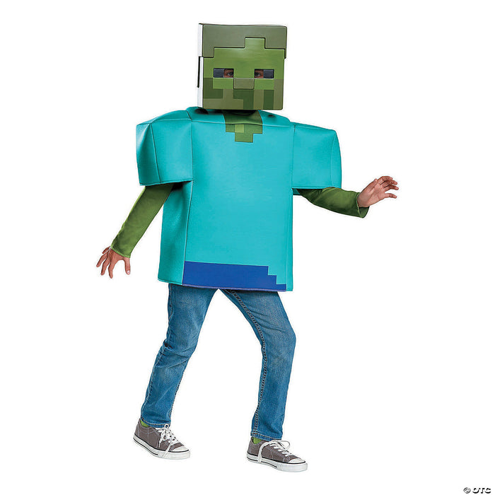 Kids Classic Minecraft Zombie Halloween Costume
