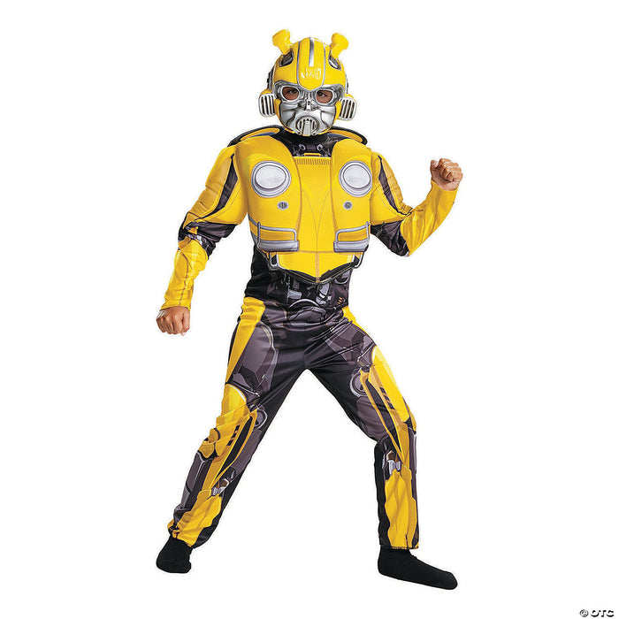 Kids Muscle Transformers Bumblebee Costume