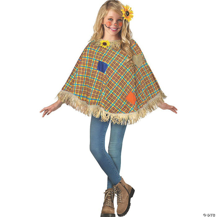 Kids Sweet Scarecrow Poncho