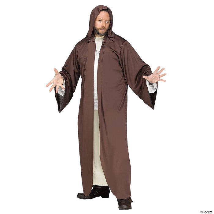 Men's Brown Hooded Robe