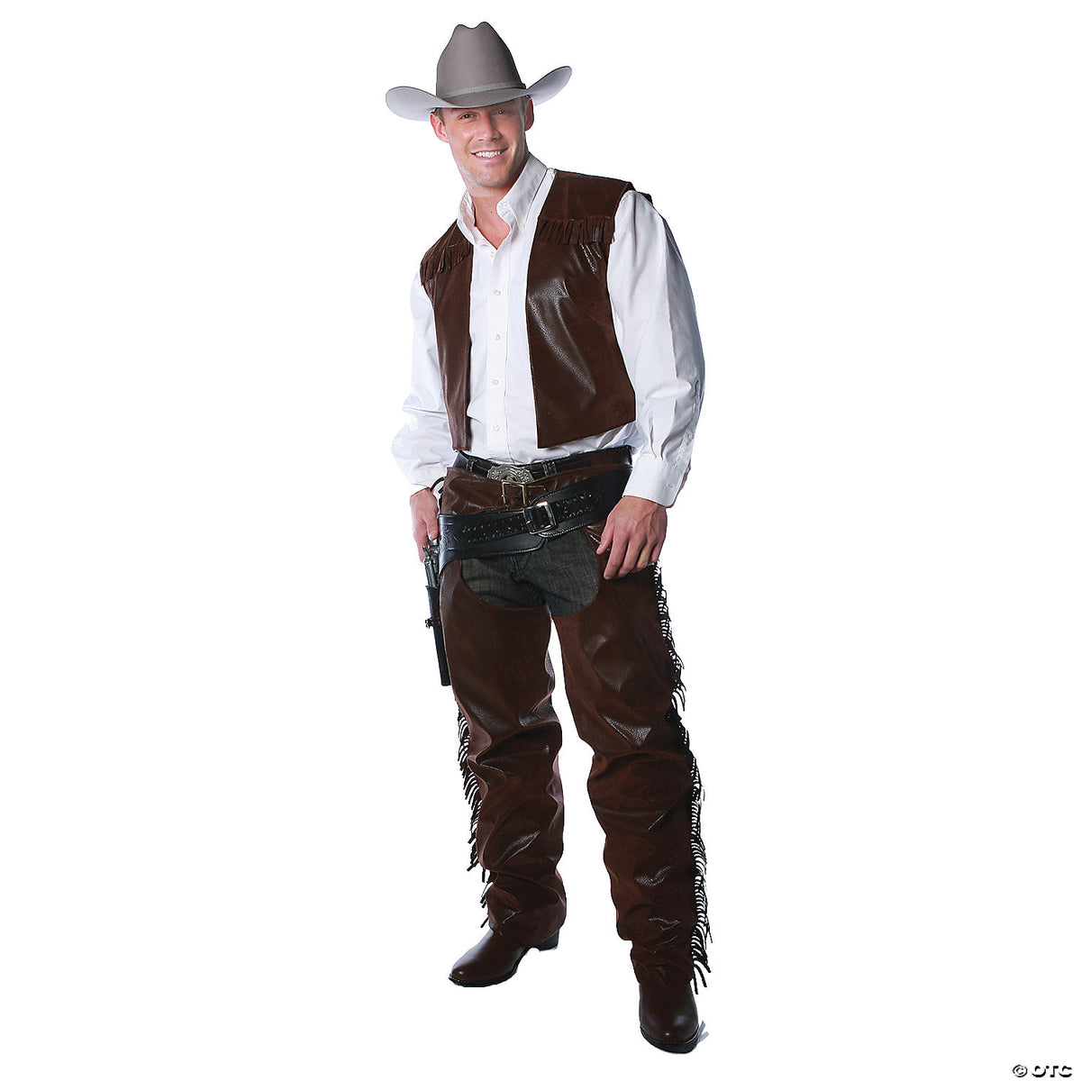 Authentic Cowboy Chaps and Vest Ensemble