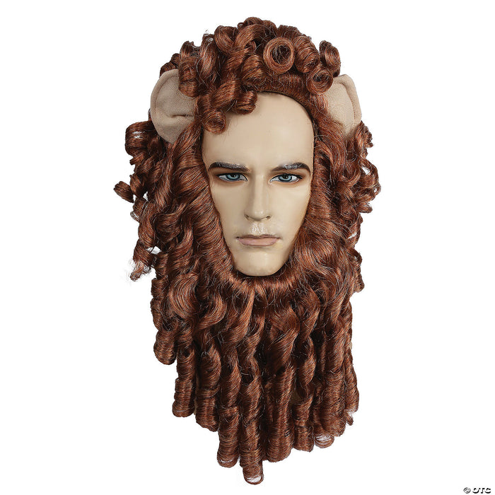 Brown Curly Lion Wig Set