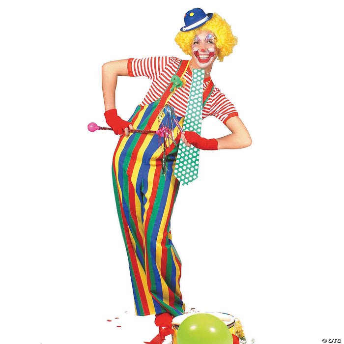 Men's Striped Clown Overalls
