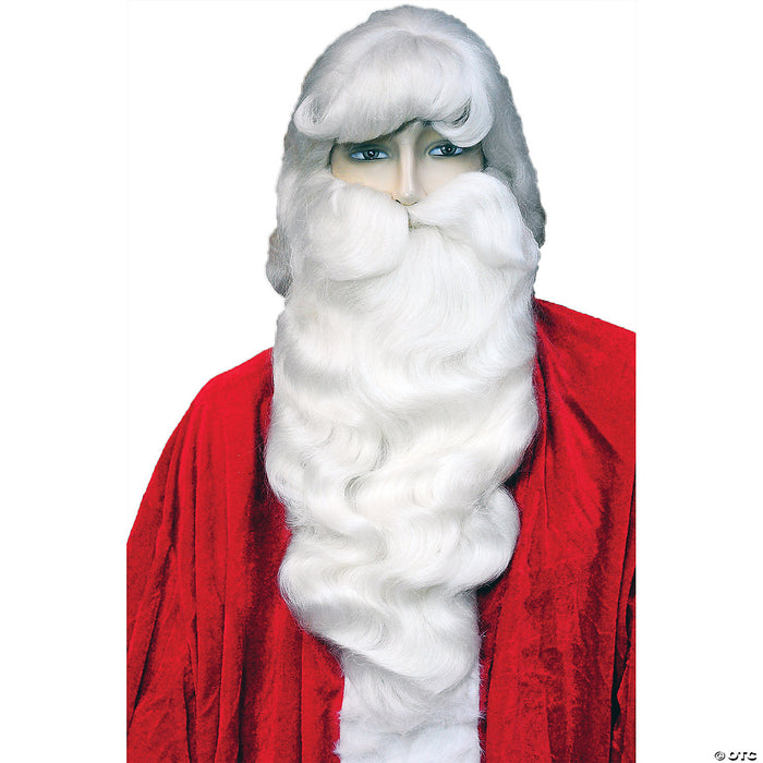 Santa Wig & Beard Yak Set with Attached Mustache
