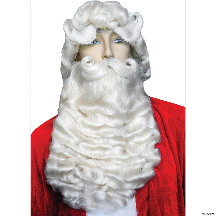 Super Deluxe Yak Santa Wig & Beard Set with Separate Mustache