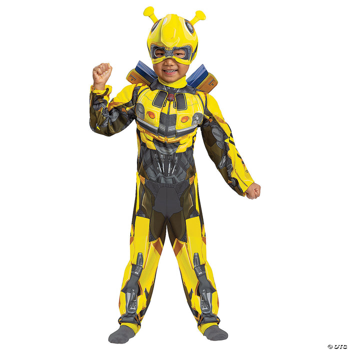 Toddler Classic Muscle Transformers Bumblebee T7 Half Mask Costume