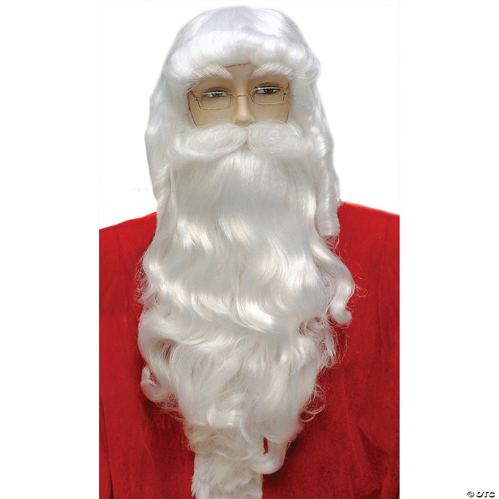 Wavy Santa Wig And Beard Set with Mustache