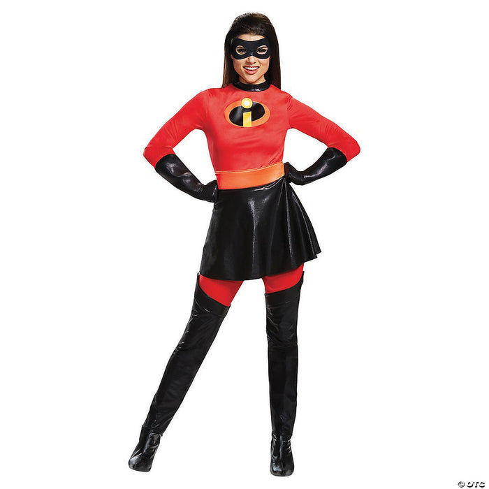 Women's Deluxe The Incredibles Mrs. Incredible Costume with Skirt