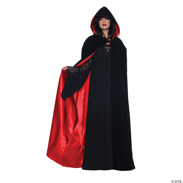 Adult Deluxe Black Velvet Cape