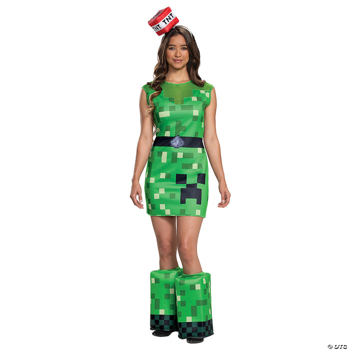 Women's Minecraft Creeper Costume